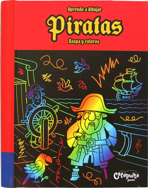 Aprende a dibujar, raspa y colorea - Piratas