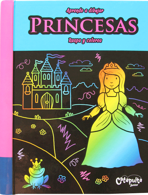Aprende a dibujar, raspa y colorea - Princesas